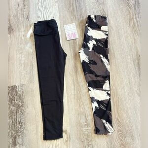 LuLaRoe Kids Black and Patterned Leggings